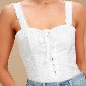 Free People Intimately Women's White Bodysuit - Medium